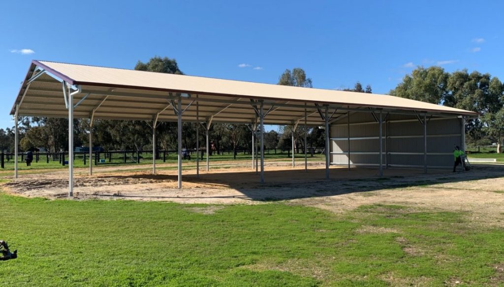 Shed to cover horse stables for a client in PErth WA